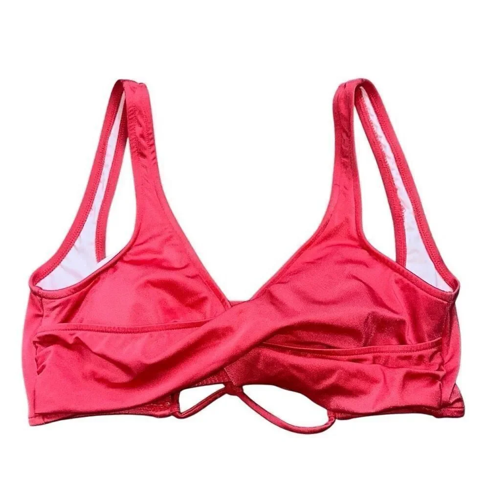 Venus LATTICE SIDE sz M Coral BIKINI top SWIMSUIT SWIM ADJUSTABLE sexy